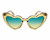 Eyewear Brands SAINT LAURENT Yellow/Green Heart Lens 54-145MM Womens Sunglasses SL 181 LOULOU 017