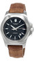 Victorinox Swiss Army watches VICTORINOX INOX 43MM AUTO Black Dial LTHR Strap Mens Watch 241836