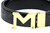 Montblanc Accessories MONTBLANC M Shaped Gold Buckle 35MM Black Reversible Leather Belt 128786