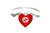 Gucci Jewelry GUCCI Sterling Silver Red Heart Ring YBC6455440010