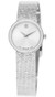 Movado watches MOVADO Museum Velura Quartz 25MM Silver Dial Diamond Bezel Women's Watch 0607933 