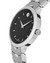 Movado watches MOVADO Luno 40MM SS Black Dial Integrated Links Mens Watch 0607041