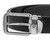 Montblanc Accessories MONTBLANC Rectangular Palladium Pin Buckle Black Leather Belt 114388