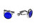 Montblanc Accessories MONTBLANC Urban Spirit Stainless Steel Blue Resin Cufflinks 116655