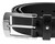 Montblanc Accessories MONTBLANC Palladium Rectangular Pin Buckle Black Leather Belt 107676