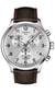 Tissot watches TISSOT CHRONO Classic 45MM Silver Dial Brown LTHR Watch T1166171603700