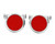 Montblanc Accessories MONTBLANC Red lacquer Stainless Steel Round Cufflinks 118880