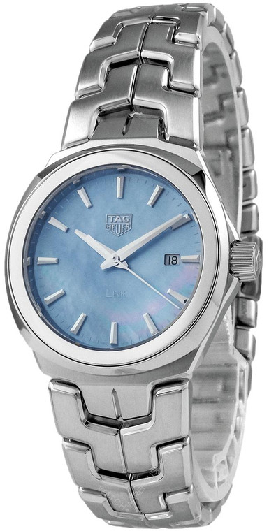 TAG Heuer Watches‎ TAG HEUER Link 32MM SS Blue MOP Dial Womens Watch WBC1311BA0600