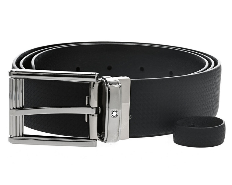 Montblanc Accessories MONTBLANC Rectangular Roll Cut-to-Size Pin Buckle Leather Belt 123908