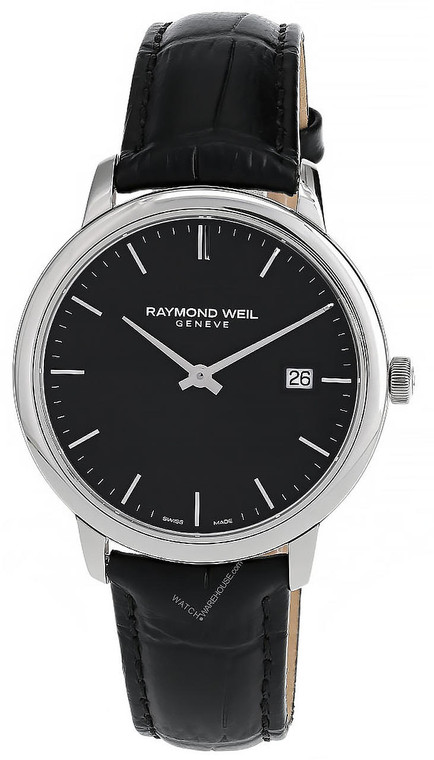 Raymond Weil Watches RAYMOND WEIL Toccata 39MM Black Dial Leather Mens Watch 5485-STC-20001