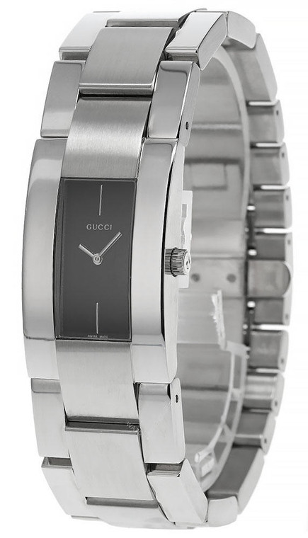 Gucci watches GUCCI Quartz BLK Dial Stainless Steel Mens Bracelet Watch 4600M