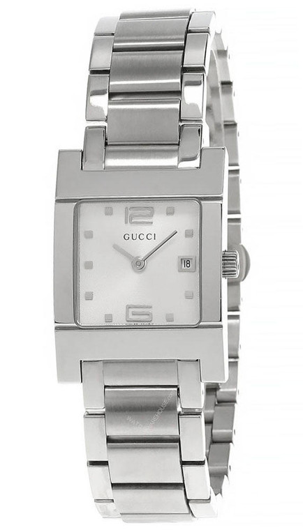 Gucci watches GUCCI Quartz Stainless Steel Silver Dial Womens Watch 7705L.27766