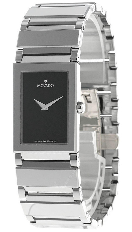 Movado watches MOVADO Museum Quartz S-Steel Black Dial Mens Watch 0604682