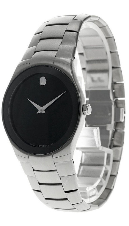 Movado watches MOVADO Strato Stainless Steel Black Museum Dial Mens Watch 0605608