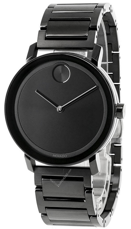 Movado watches MOVADO Bold 40MM Quartz Black Dial BLK Ion-Plated Mens Watch 3600538