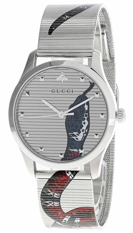Gucci watches GUCCI G-Timeless 38MM Printed Snake Silver Dial Unisex Watch YA1264123