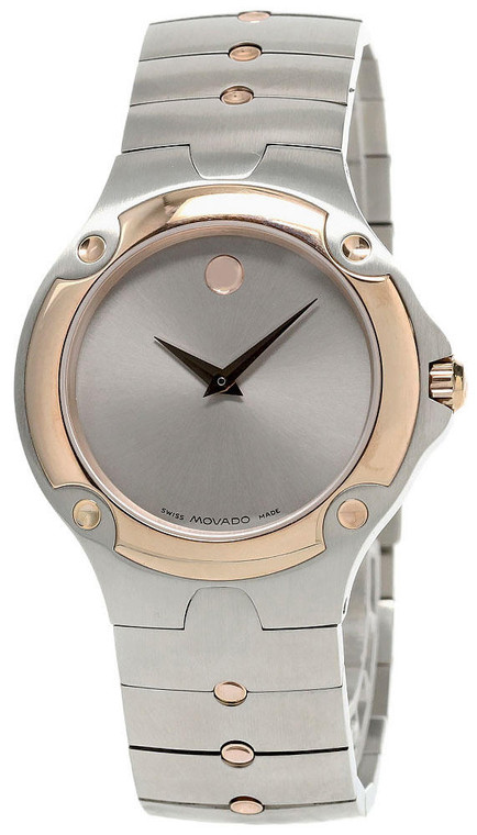 Movado watches MOVADO Sport SS Silver Dial Two-Tone Mens Watch 0604816