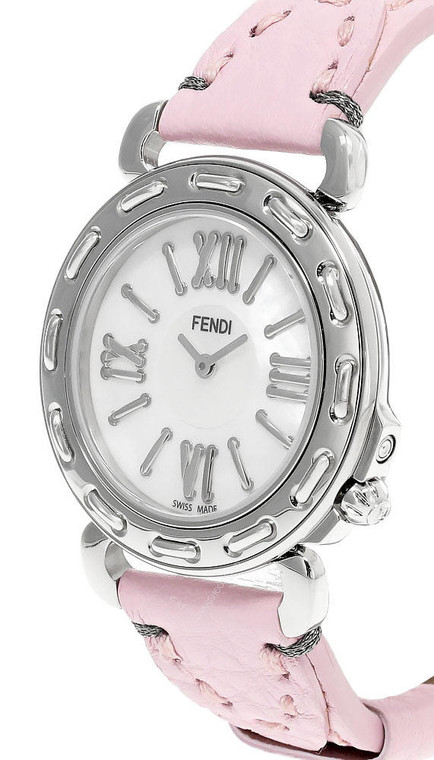 Fendi Watches FENDI Selleria 37MM MOP Dial Pink Leather Womens Watch F83336H