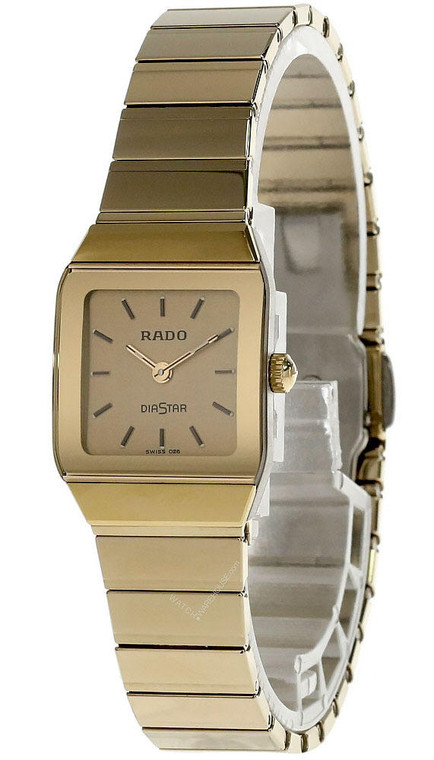 Rado watches RADO DiaStar S-Steel Gold Dial Bracelet Womens Watch R10469267