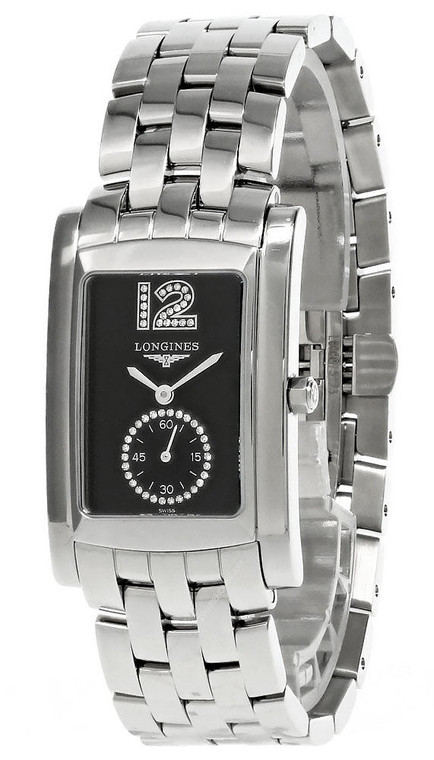 Longines watches LONGINES DolceVita Quartz Black Dial DIA Markers Mens Watch L56554566