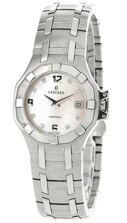 Concord CONCORD Saratoga 27MM SS MOP Dial Diamond Womens Watch 0310467