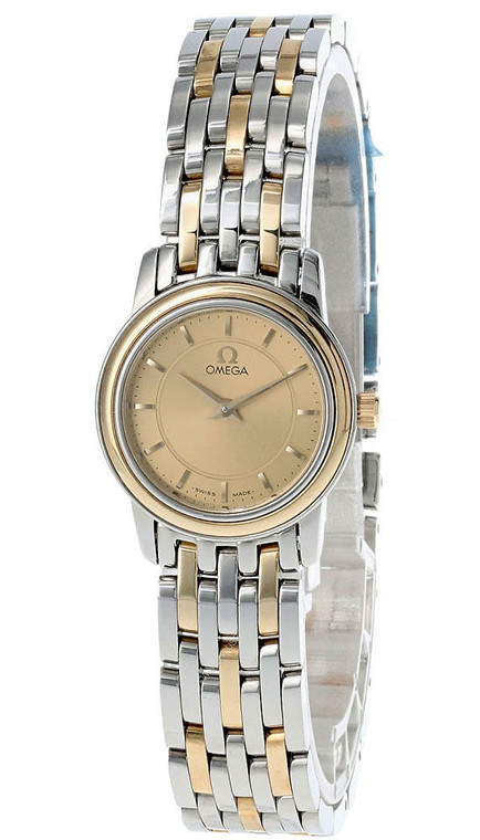 Omega watches OMEGA De Ville 22MM Gold Dial 18K Gold 2-Tone Unisex Watch 4370.12.00