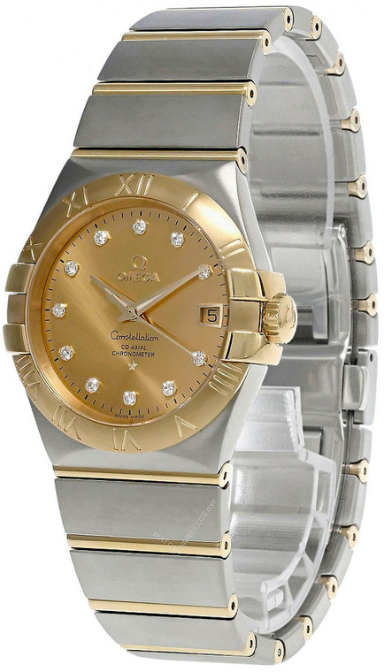 Omega watches OMEGA Constellation CO‑AXIAL 35MM Gold Dial Unisex Watch 123.20.35.20.58.001