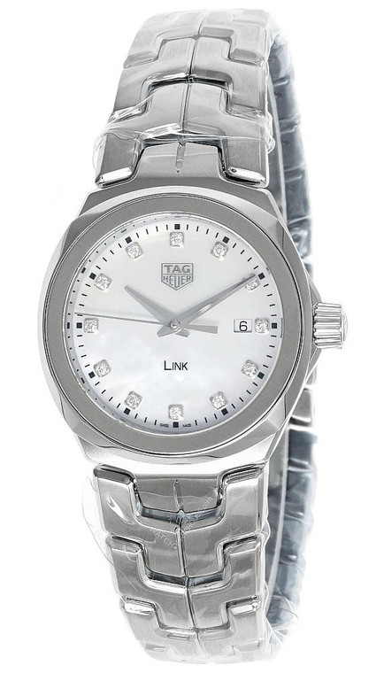 TAG HEUER Link 32MM SS MOP Diamond Dial Women's Watch WBC1312.BA0600
