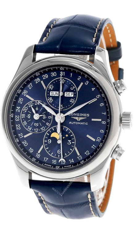 Longines watches LONGINES Master Collection AUTO Blue Dial Leather Mens Watch L27734920