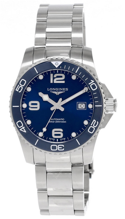 Longines watches LONGINES HydroConquest 41MM Blue Dial Ceramic Bezel Mens Watch L37814966