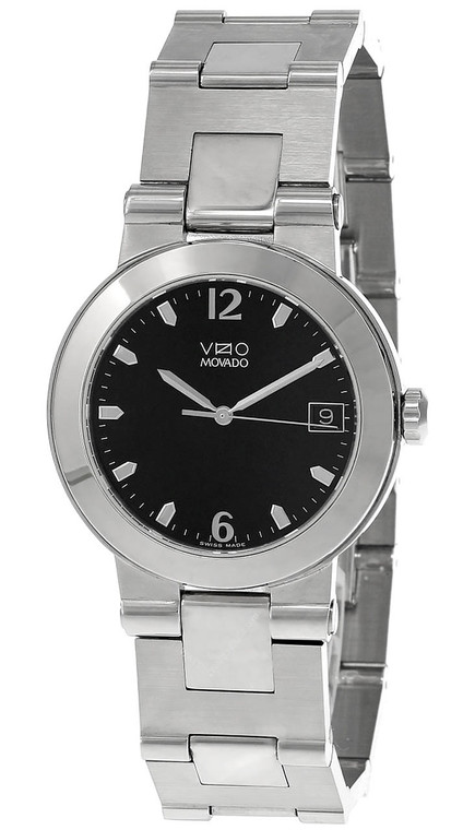 Movado watches MOVADO Vizio Stainless Steel Black Dial Mens Watch 84-C2-1891