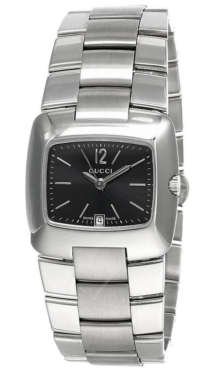 GUCCI レディース腕時計 8500L GUCCI Stainless Steel Gray Dial Date Display Women's Watch 8500L
