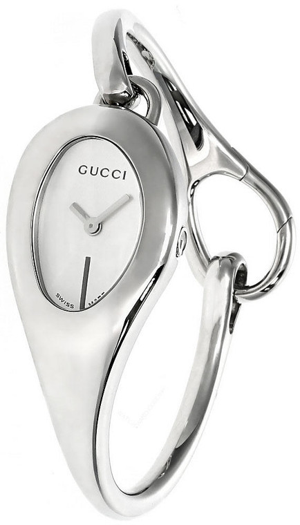 Gucci watches GUCCI Petite SS Silver Dial Bangle Hook Womens Bracelet Watch YA103504