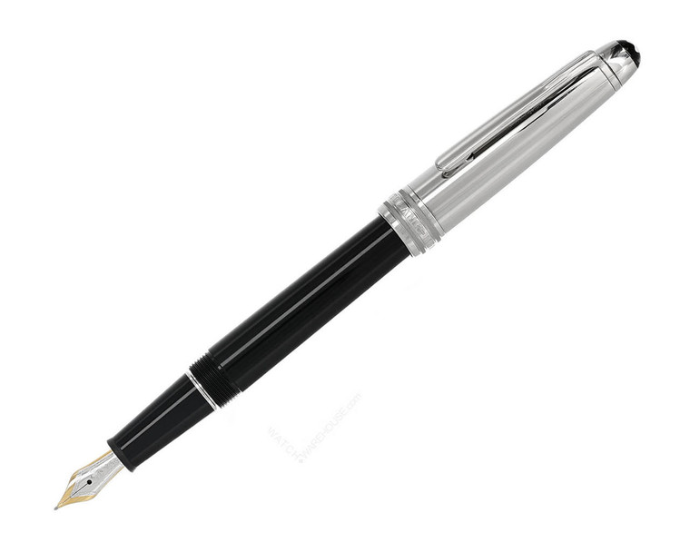 Montblanc Pens MONTBLANC Meisterstuck 145 Solitaire Doue Stainless Steel Fountain Pen 113337