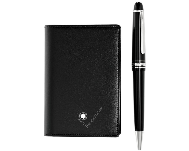 Montblanc Pens MONTBLANC Meisterstuck Ballpoint Pen and Business Card Holder Set 116036