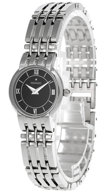 Movado watches MOVADO Quartz Stainless Steel BLK Dial Womens Watch 84A1.842 Black