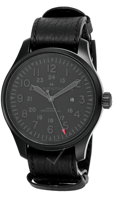 Hamilton watches HAMILTON Khaki Field Mechanical 50MM SS BLK Dial Mens Watch H69809730