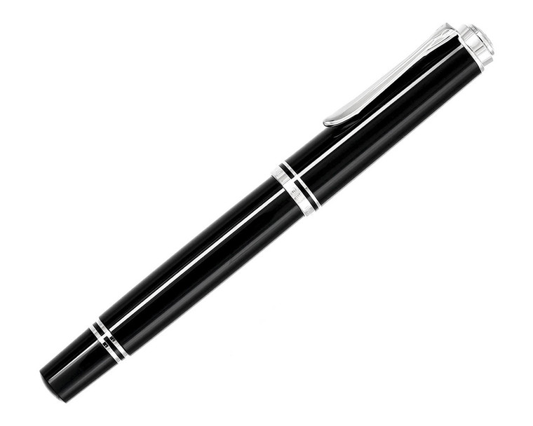 Pelikan Pens PELIKAN Souveran M405 Black Resin Silver trim M Nib Fountain Pen 924423