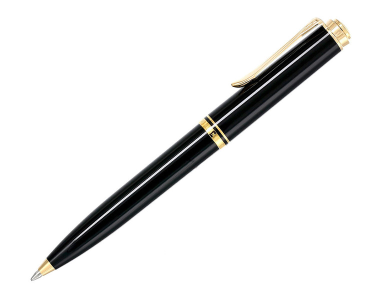 Pelikan Pens PELIKAN Souveran K600 Black Gold Trim Ballpoint Pen 980193