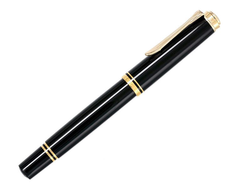 Pelikan Pens PELIKAN Souveran 400 Black GT Fine F Nib Fountain Pen 994772