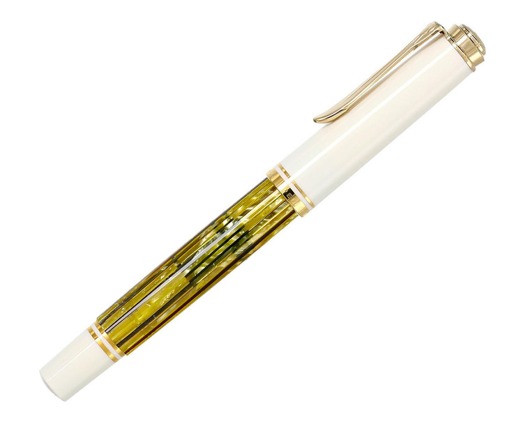 Pelikan Pens PELIKAN Souveran Tortoiseshell White Fine F Nib Fountain Pen 934166
