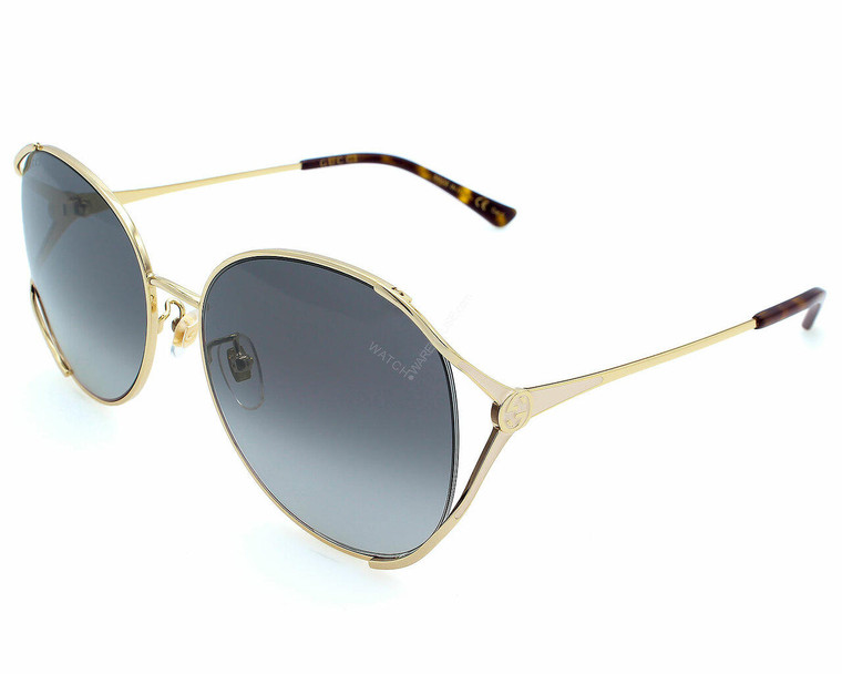 Eyewear Brands GUCCI Gold/Gray 59-18-135MM Womens Sunglasses GG0650SK 002