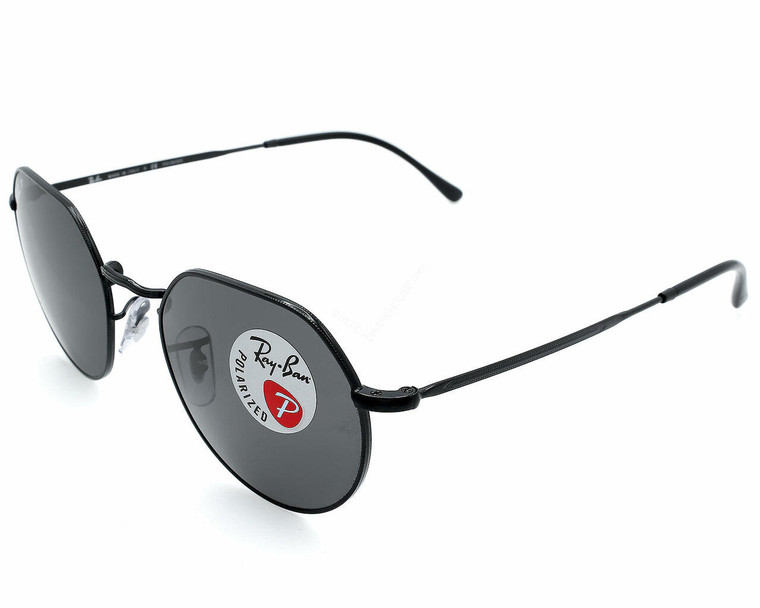 Eyewear Brands RAY-BAN JACK Black Polarized Lens 53-145MM Unisex Sunglasses RB3565 002/48