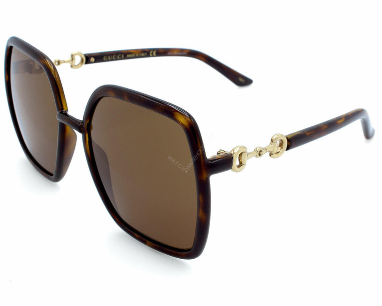 Eyewear Brands GUCCI Havana/Brown Lens 55-140MM Womens Sunglasses GG0890S 002