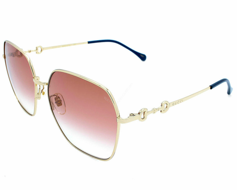 Eyewear Brands GUCCI Gold/Brown Lens 60-145MM Womens Sunglasses GG0882SA 003