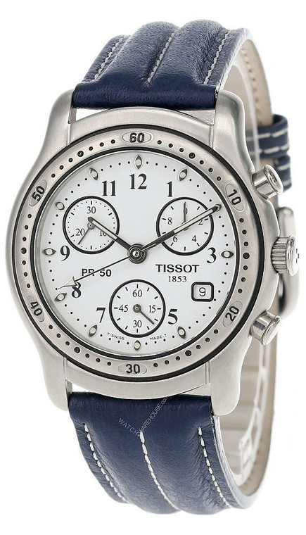 Tissot watches TISSOT 39MM White Dial Blue LTHR Mens Watch T27.1.436.12/T27143612