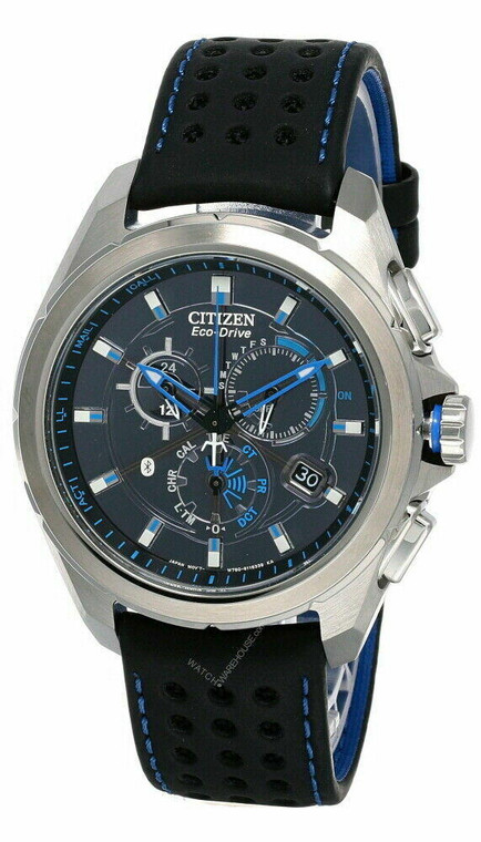 Citizen Watches CITIZEN Proximity Eco Drive Black Dial LTHR Strap Mens Watch AT7030-05E