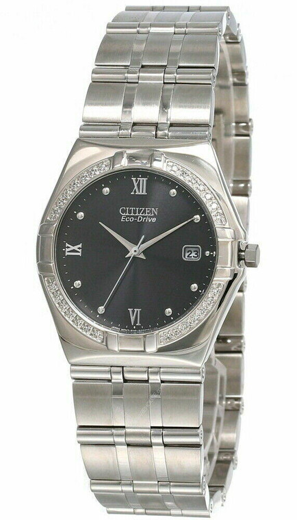 Citizen Watches CITIZEN Eco-Drive Black Dial SS Unisex Watch BM0720-52E