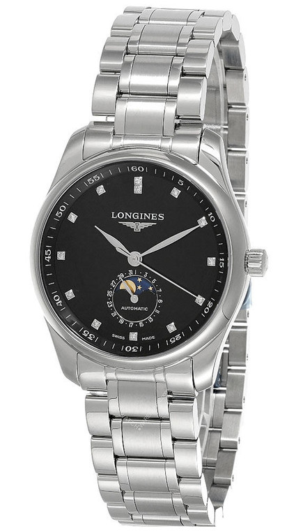 Longines watches LONGINES Master Moonphase 40MM AUTO SS Black Dial Mens Watch L29094576