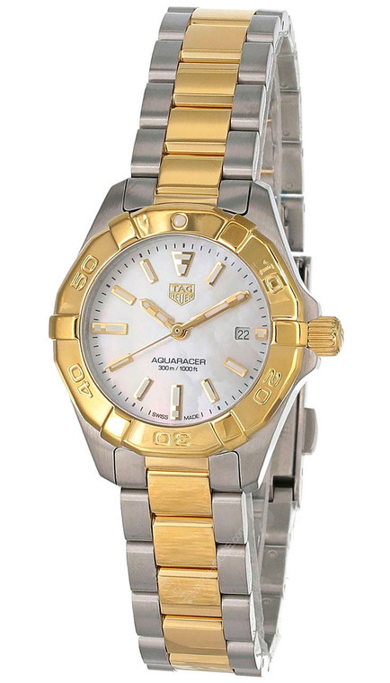 TAG Heuer Watches‎ TAG HEUER Aquaracer 27MM SS MOP Dial 2-Tone Womens Watch WBD1420BB0321